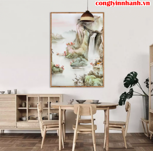 Không gian sáng tạo với trang trí tranh treo tường phòng ăn