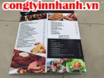 In menu TPHCM | In menu giá rẻ nhanh | In menu nhà hàng, quán ăn